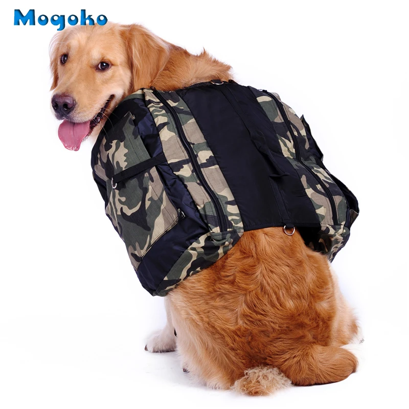 Mogoko Outdoor Large Dog Bag Carrier Backpack Saddle Bags Camouflage