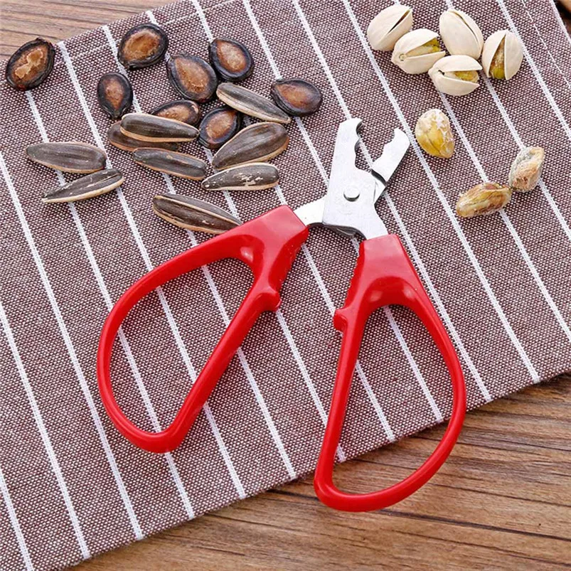 Stainless Steel Nut Shell Opener Cracker Seed Pistachio Sheller Opener Peeling Pliers Home Kitchen Tool Decor 40MR2806