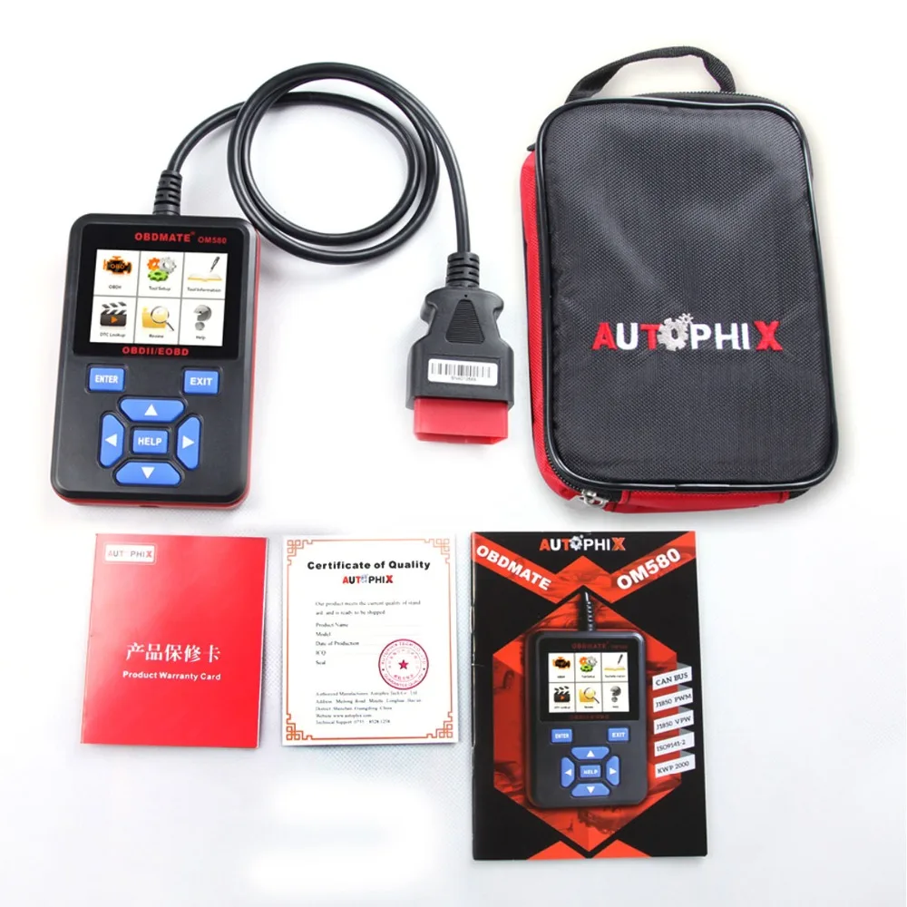 Автомобильный сканер Autophix OM580 OBD2 EOBD считыватель кодов двигателя|engine code reader|code