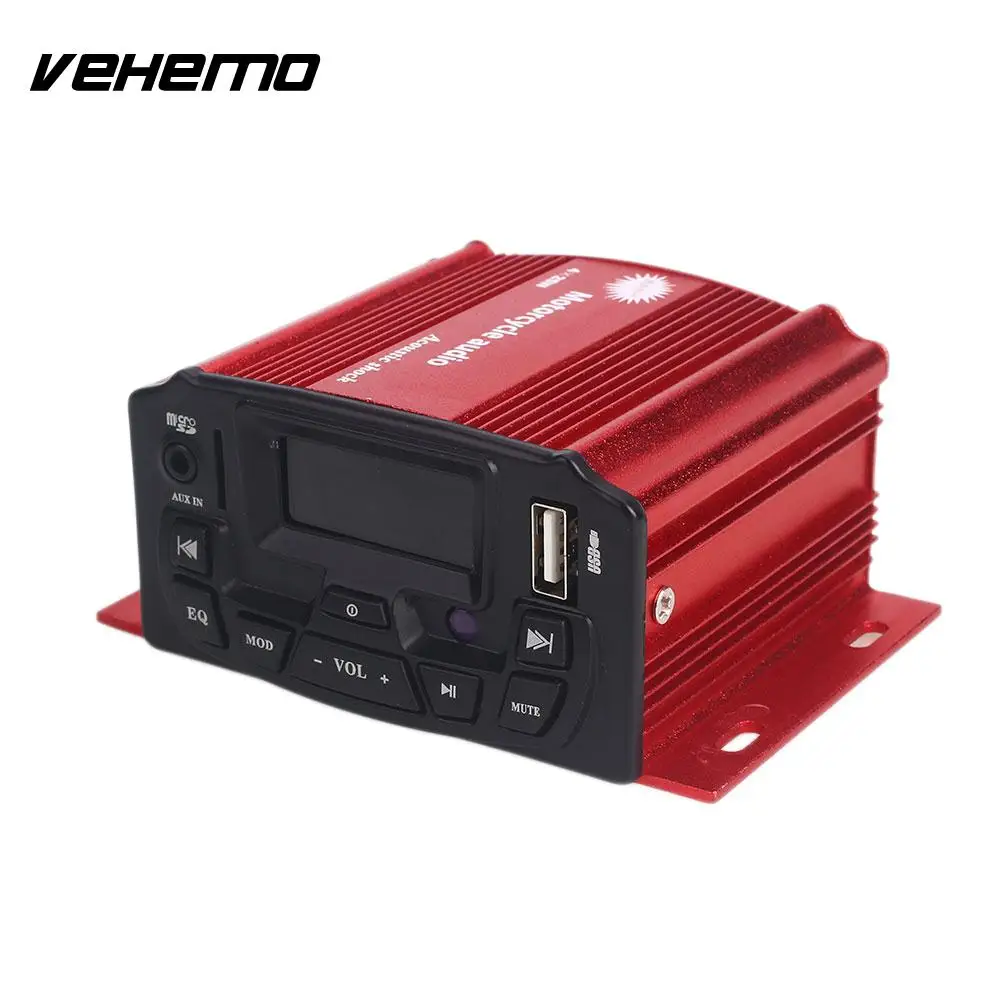 

Vehemo with Remote Control 12V Motorcycle MP3 Speaker Motorcycle Audio Audio Motorcycle MP3 Player Music Player FM Smart Alarm