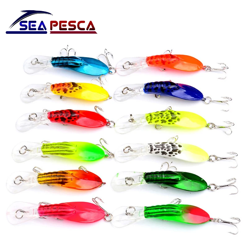 

1 Pcs Simulation shrimp Carp Fishing lure Fishing webblers Hard bait Minnow iscas artificiais para pesca Crankbait 7cm 4g ZB9005