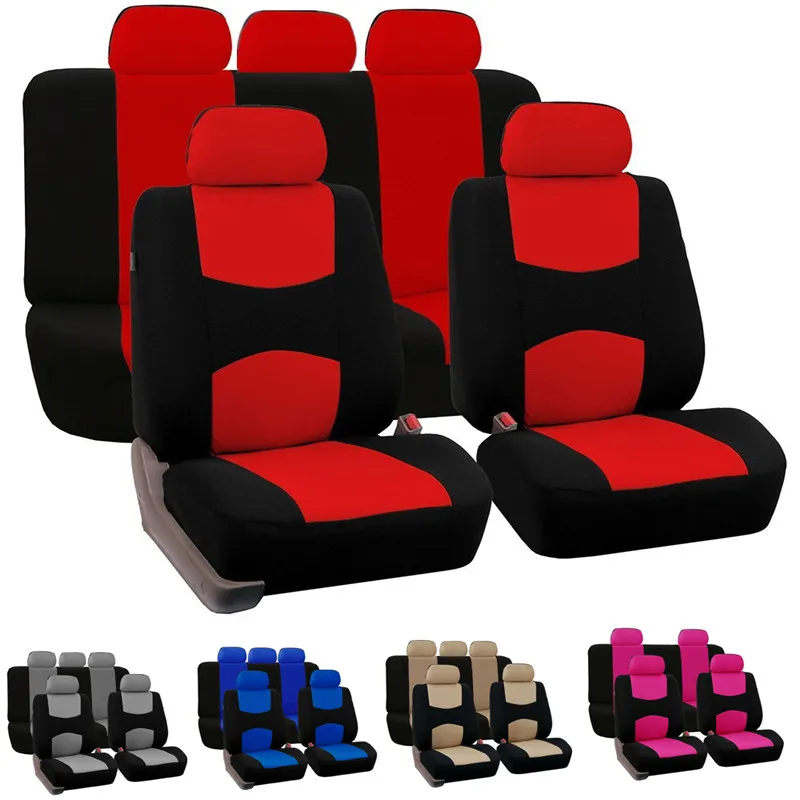 9 pcs Set Front Rear Car Seat Cover Universal auto seats covers for