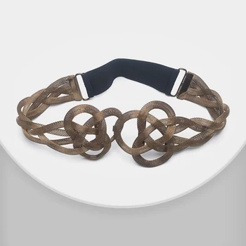 

Amorita boutique Hollow design retro elastic belt