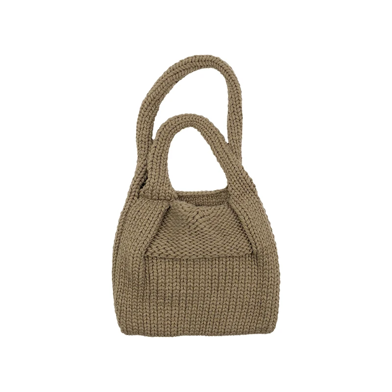 

Small Mini Wool Knit Handbag Kids Winter Weave Tote Bag Cute School Handbag Girls High Quality Crossbody Bag Casual Coin Purses