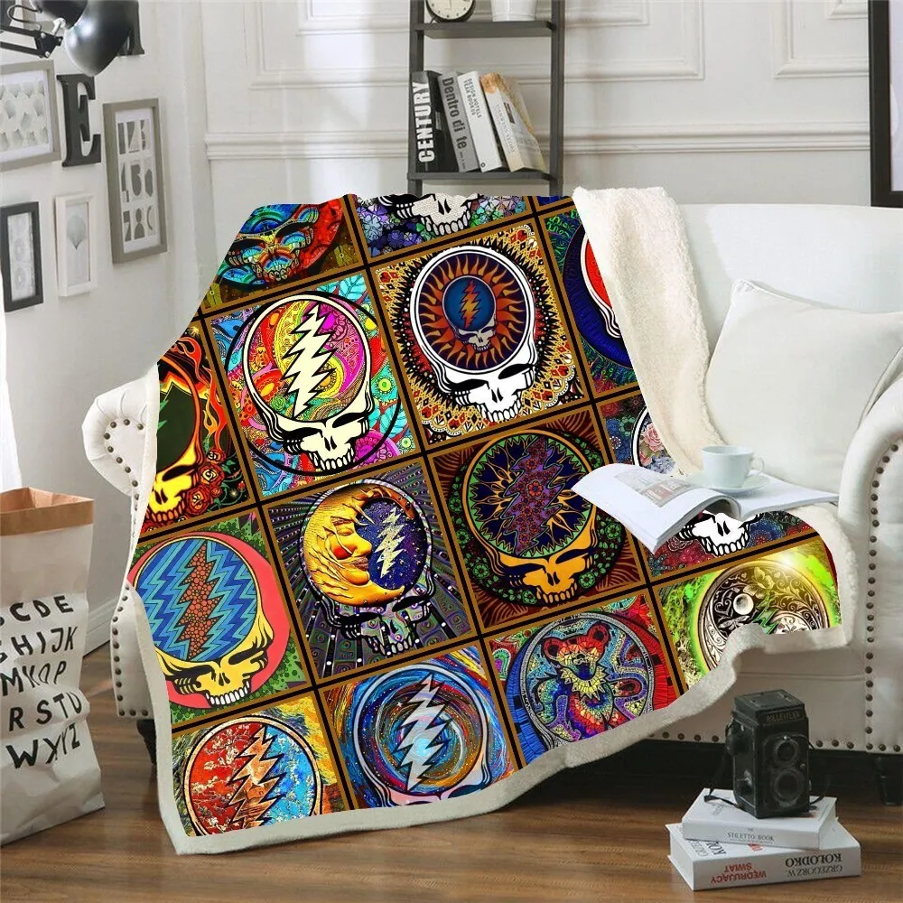 

Sofa Cushion Yoga Mat Blanket Air Conditioner Picnic Blanket Thick Double-layer Plush 3d Digital Print Back To School Blanket