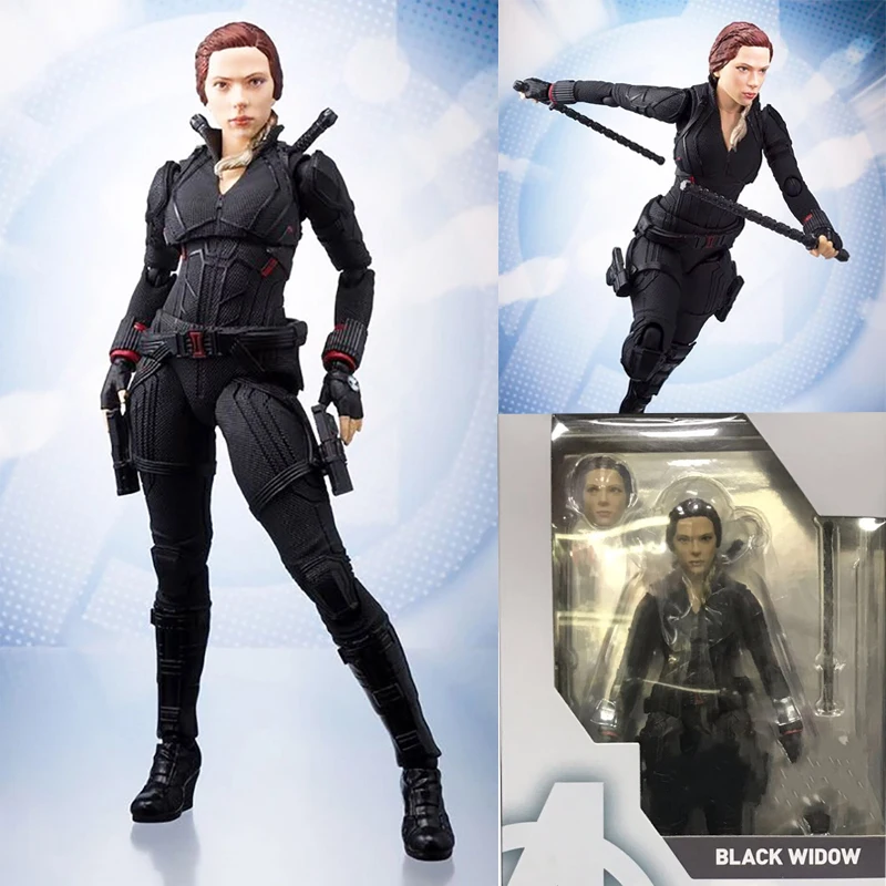 

15cm Marvel Avengers 4 Endgame Black Widow Action Figure Collection Model Toys Doll for Gift