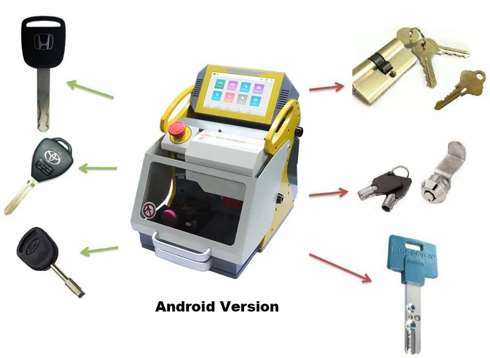 Kukai Android Версия SEC-E9 автомат для резки ключей Слесарные Инструменты Многофункциональный аппарат 120 Вт инструменты для резки ключей автомобиля