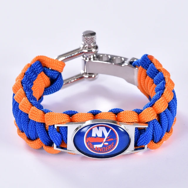 New York Islanders Custom Paracord Bracelet Hockey Team New York Islanders Custom Paracord Bracelet Hockey Team Survival Drop Shipping