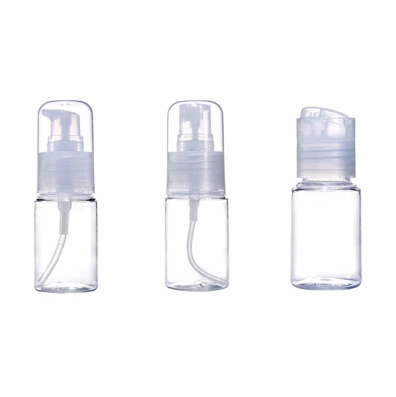 

3PCS/set Travel Cosmetic Empty Refillable Bottles Makeup Face Cream Container Spray Pump Bottle Flip-cap Bottles Drop Shipping