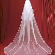 Новинка 2T белая/слоновая кость Длинная свадебная фата длина часовни с расческой