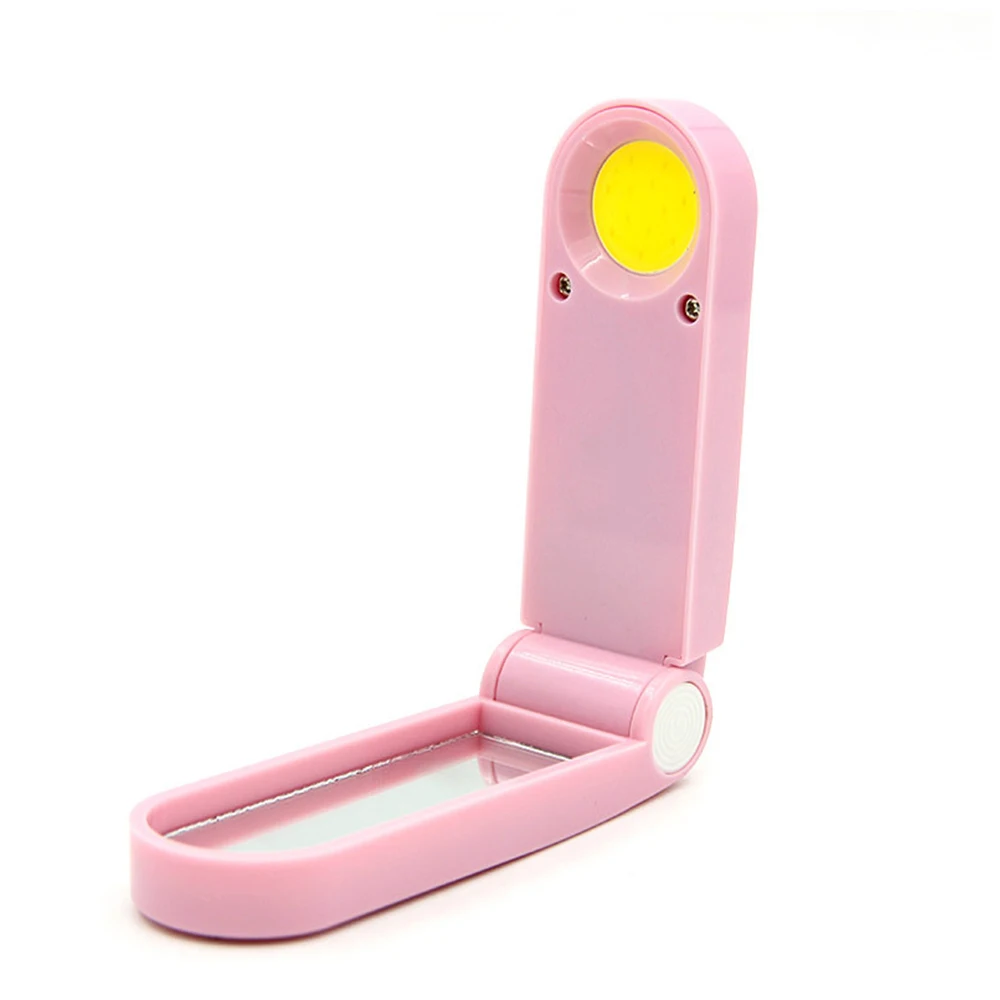 COB Light Mini Makeup Mirror 1X 3X увеличительное ручное складное маленькое портативное микро