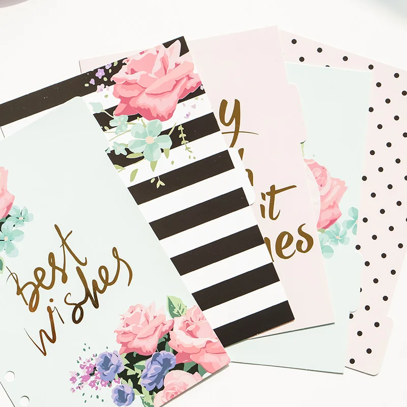 Lovedoki Winter Series Divider Day Planner Filler Papers Notebook DIY Accessories for Dokibook Creative Stationery 5 Sheets