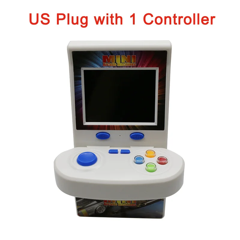 1pcs White-US 2,8 дюймовый экран мини портативная игровая консоль встроенные 100 игры с двумя контроллерами игровой автомат Классическая портативная игровая консоль - Цвет: 1pcs White-US