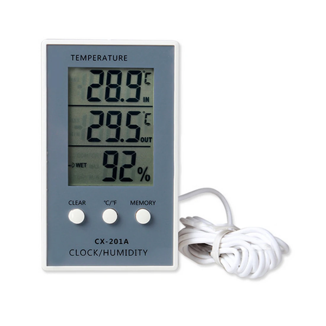 Digital LCD Display Humidity Meter Thermometer Temp Sensor With Probe Indoor New