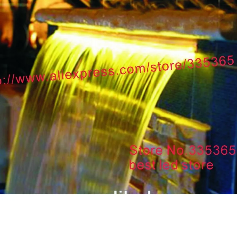 

1pcs X waterproof 600mm length lip 25mm LED waterfall light spa pool water jet led light and with remote and 110v-240v driver