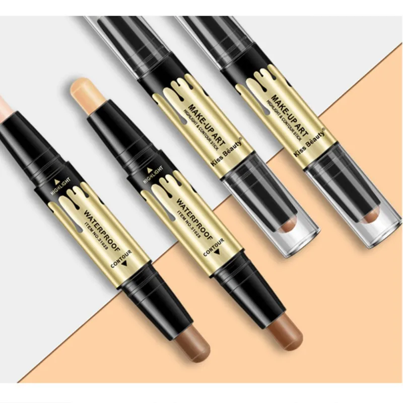 1Pc 3D Facial Makeup Stick Double end Contour Cream Face Bronzer Highlighters Beauty Make Up