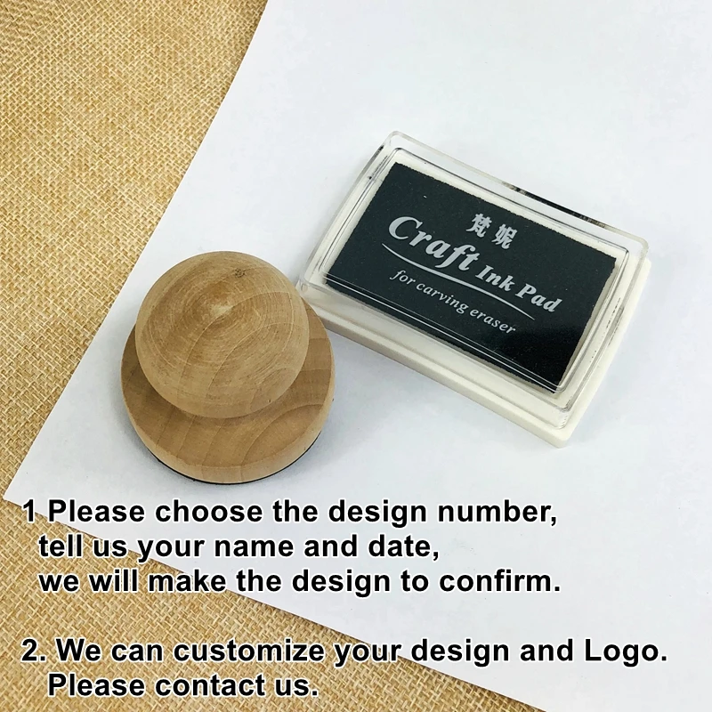  diameter 4.5cm Personalized Custom Name Date Wood Stamping Sealing Seal Stamp Invitation Engagement - 32991042580