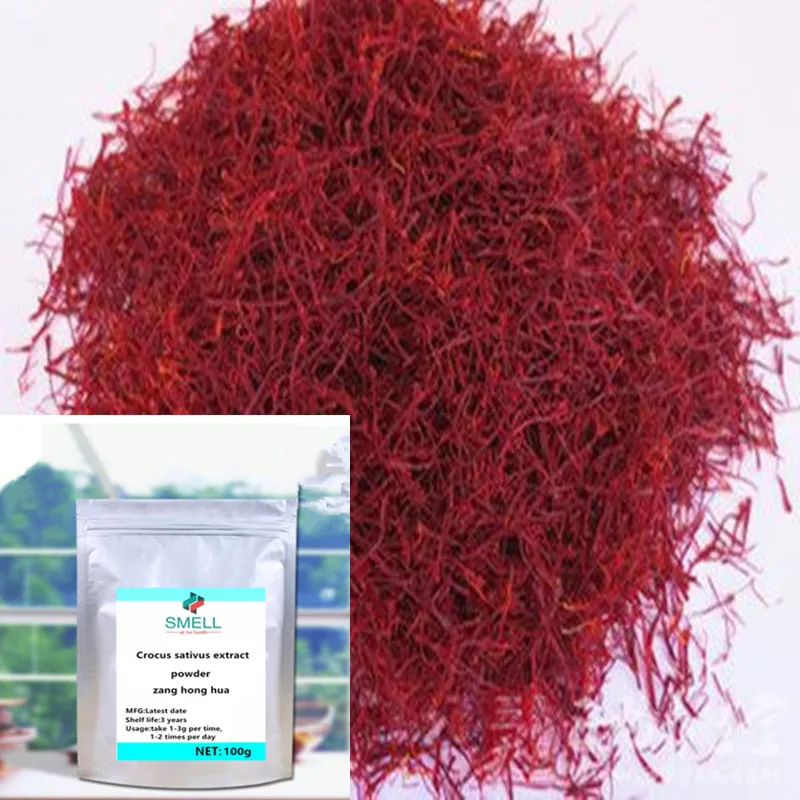 

500g-1000g Saffron extract powder(zang hong hua) Crocus sativus extract Natural without additions, free transportation