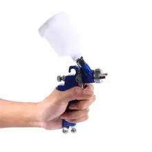 Синяя гравитационная подача HVLP мини распылитель краски воздуха пистолет низкого давления 0,8 мм сопло 120 мл Пистолет Краски