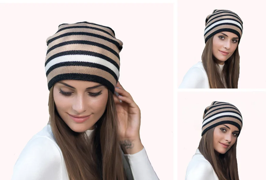 New Factory Direct Knitted Wool Caps Female Skullies Beanies Thick Casual Winter Warm Hats for Women's Hat (4)
