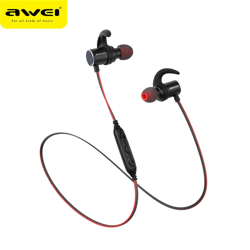 Goedkoop AWEI AK8 Magnetron Bluetooth Oortelefoon Waterdichte Draadloze In Ear Oortelefoon met Microfoon Stereo Sport Oordopjes NIEUWE Collectie