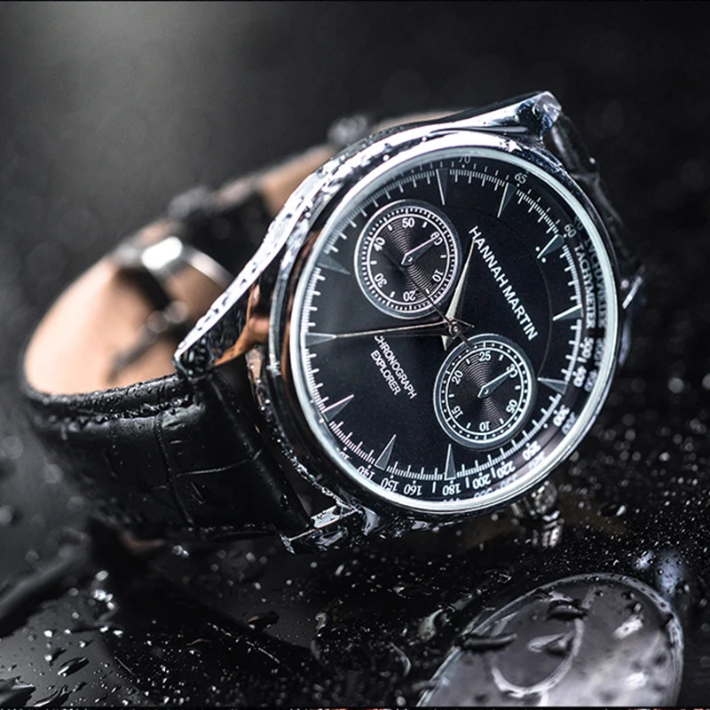 

Men's Sports Watches Waterproof 2018 Luxury Brand montre homme Leather Strap Business Quartz Wrist Watch for Men erkek kol saati