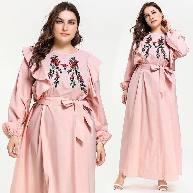 pink casual maxi dress