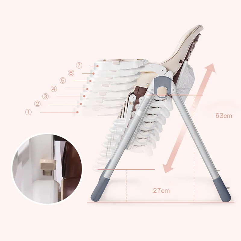 W12 Kids Chair Portable Infant Baby furniture Seat Dinner Table Adjustable Folding Chair Multifunction Adjustable Children Chair