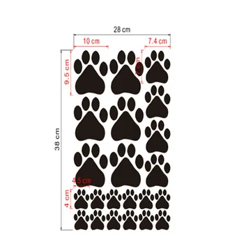 Funny Dog Cat Paw Wall Stickers for Kids Room Home Decal Wall Paper DIY Cabinet Door Food Dish Kitchen Bowl Car Decor Sticker