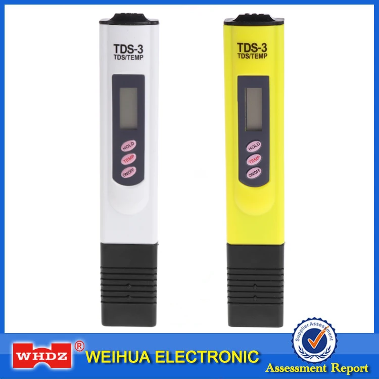 

WHDZ High Quality Digital LCD Water Quality Testing Pen meter Purity Filter TDS Meter Tester 0-9990 PPM Portable TEMP/PPM