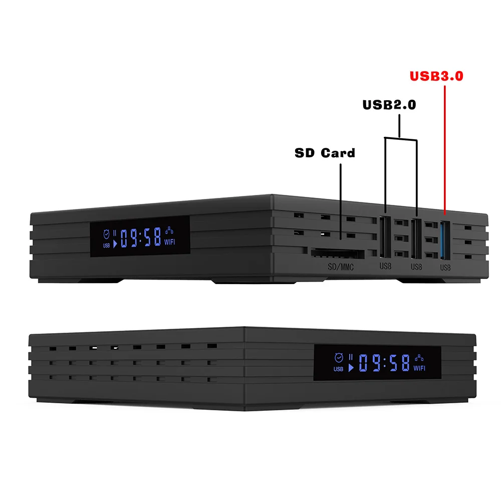 H96 MAX LED Android 7.1 TV Box RK3328 4GB RAM 64GB ROM Set Top Box Support 2.4G/5G WiFi 100Mbps USB 3.0 BT 4.0 4K Media Player H96 MAX LED Android 7.1 TV Box RK3328 4GB RAM 64GB ROM Set Top Box Support 2.4G/5G WiFi 100Mbps USB 3.0 BT 4.0 4K Media Player