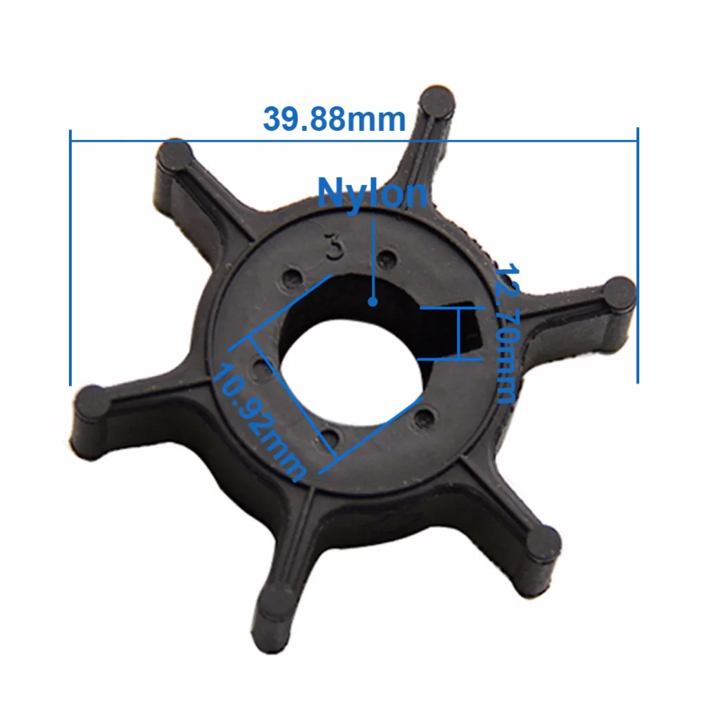 CARBOLE Boat Engine Impeller for Yamaha 4HP 5HP 6HP Outboard Motor 6E0 44352 6E0 44352 00 00 6E0