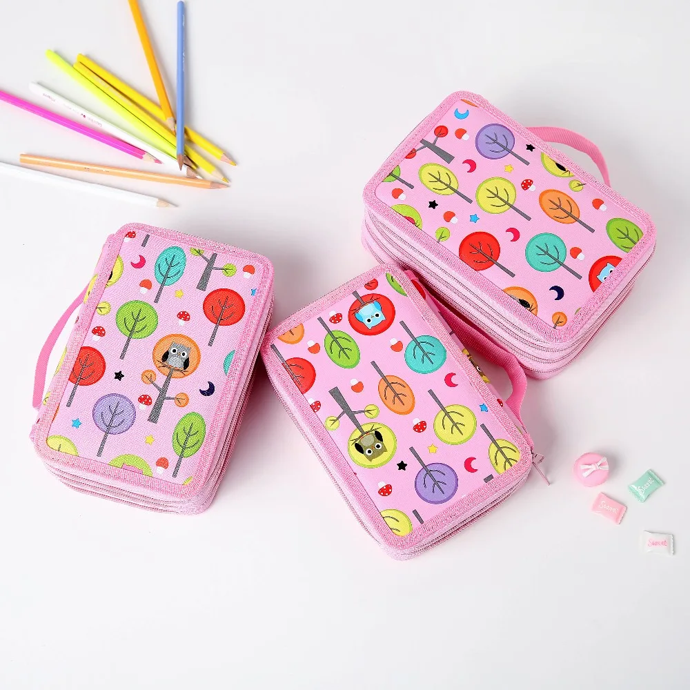 

36/48/72 holes pencil case owl estuche escolar Kawaii pencilcase kalem kutusu trousse scolaire stylo material escolar papelaria