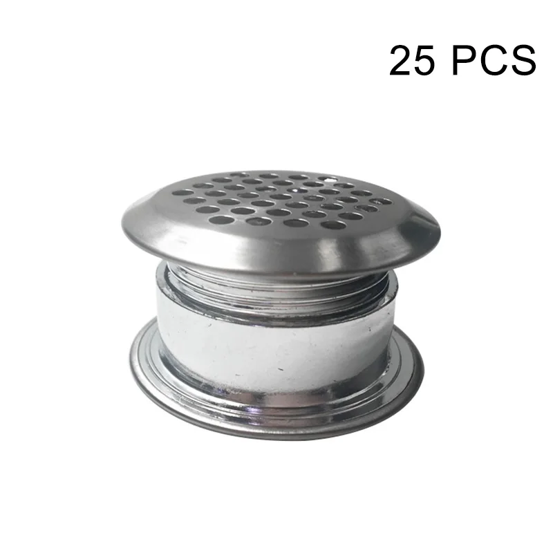 bevel 25pcs Вентиляционные отверстия из нержавеющей стали с круглым вентиляционным отверстием для кухонного шкафа ванной комнаты_ WK - Цвет: bevel 25pcs
