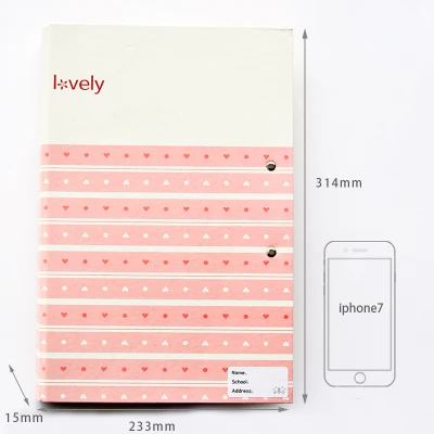 Fresh Floral Double Clips File Folder A4 Clip Folder Cardboard Paper Folder For Documents - Цвет: Heart