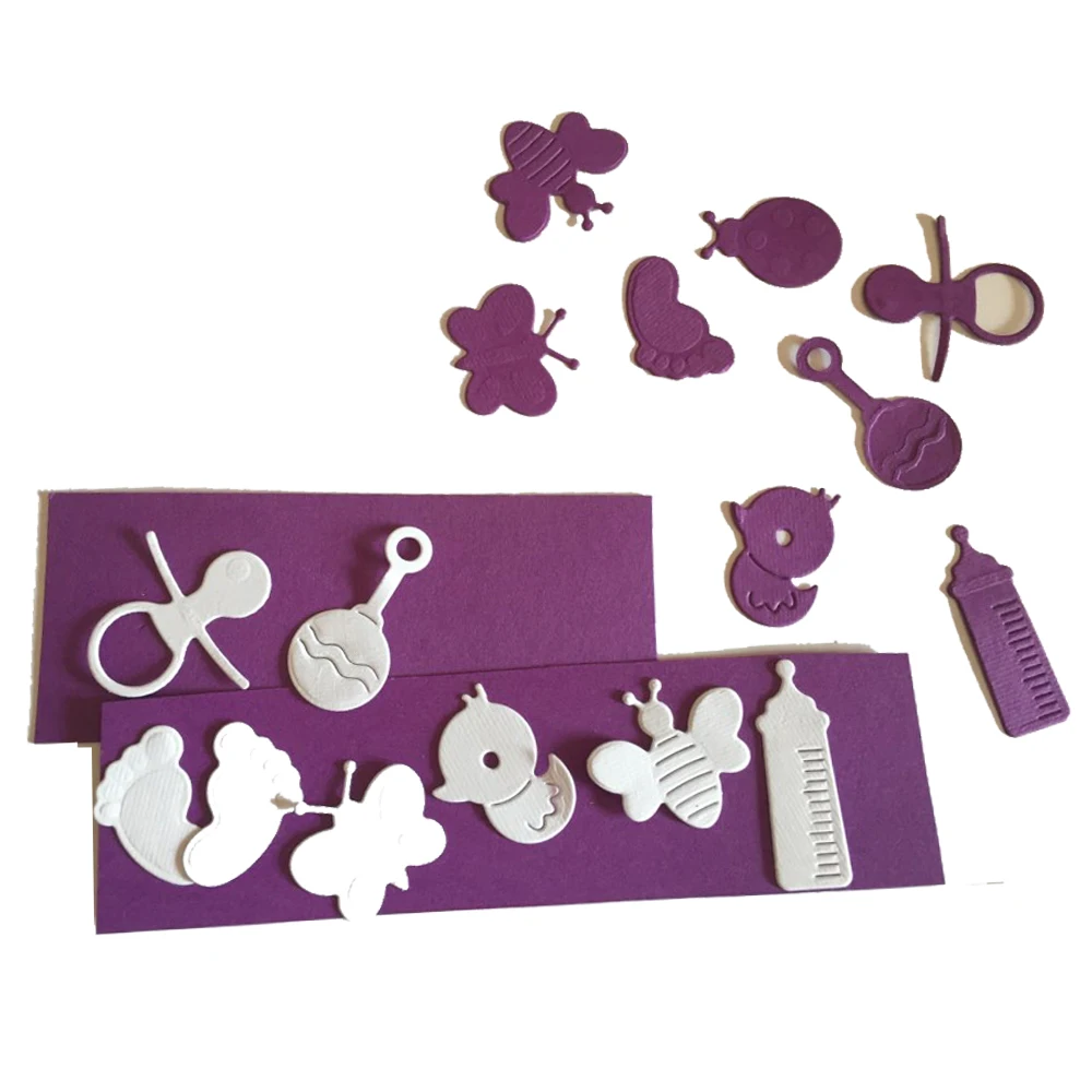 9Pcs/ Set Cute Baby Suit Metal Cutting Dies Stencils DIY Scrapbooking Decorative Craft Photo Album Embossing Folder Paper Cards|cutting dies|metal