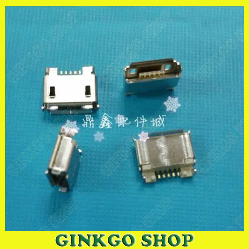 20pcs Micro USB Power Jacks 5Pins 180Degree for Mobile Phone AB Typeusb powered fm transmitter