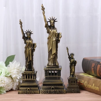 

USA Landmarks Statue of Liberty Metal Model Desk Decoration Gadget Craft Gift