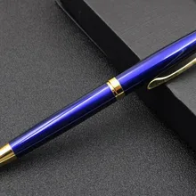JINHAO ручка синяя с классической золотой отделкой металлическая шариковая ручка