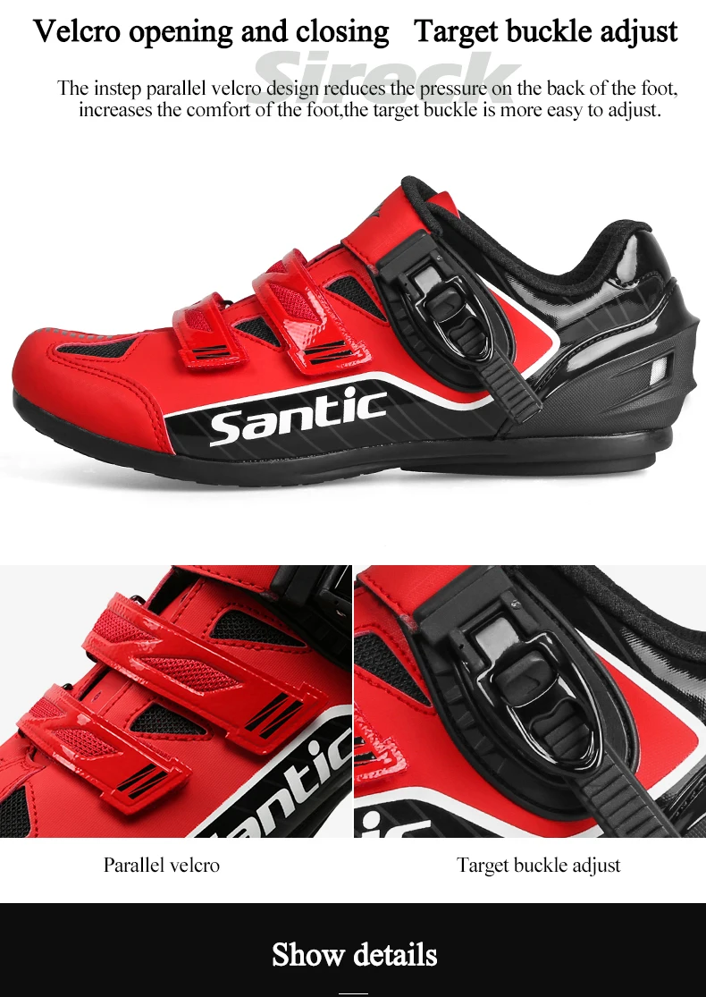 Santic Cycling Shoes Men Women MTB Mountain Road Bike Shoes Rubber Anti-slip Unlocked Bicycle Shoes Zapatillas Ciclismo