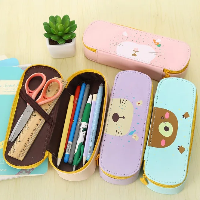 

New Creative Student cartoon pencil bag cartoon cute simple learning stationery pencil bag