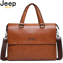Мужской модный портфель jeep buluo, цвет хаки, сумка для документов, портфель для ноутбука 13", с плечевым ремнем, кожаная сумка, модель 6015, все сезоны