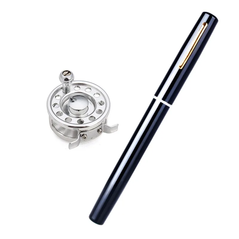 EMMROD Mini Portable Pen Fishing Rod Fly Round Ice Rafts Angeles Boat Fishing Rod Fishing Bridge 1.4 Meters Of Type C
