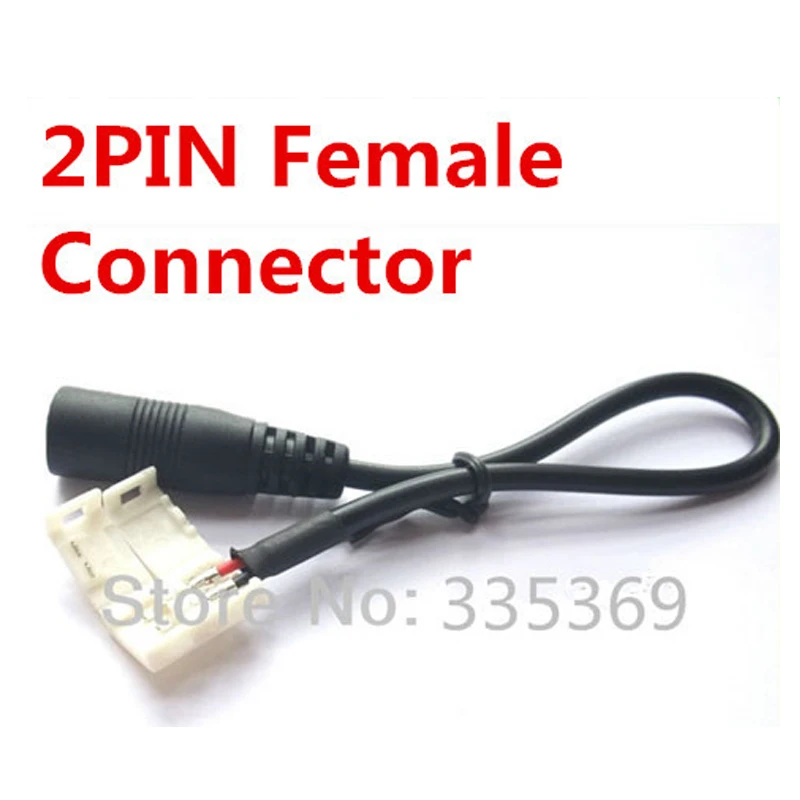 10 шт./лот Светодиодная лента соединитель DC Female Solderless с прокладкой Joiner для 8 мм