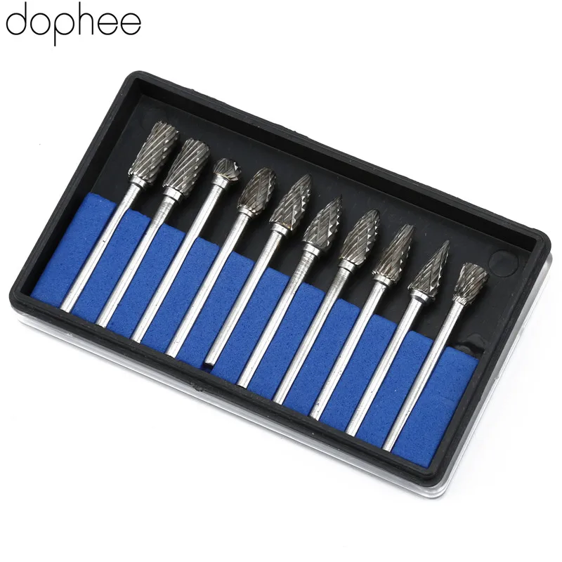 Dophee 10 шт. Аксессуары Dremel сверлильный станок резьба гравировальный набор сверла