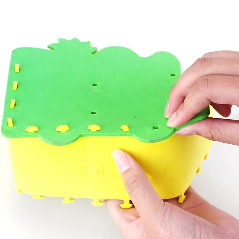 12 Sets Kids Toy Children Handmade Cartoon Animal Brush Pot Craft Art Craft Gift Unfinished 5