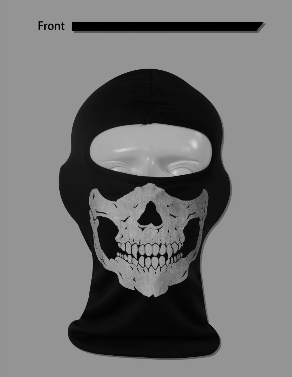 ghost skull face mask balaclava black 8
