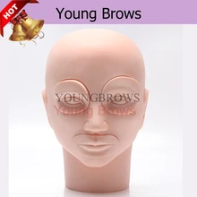 

Mannequin Head with Inserts For Permanent Makeup Beginner Practice Microblading Model Head