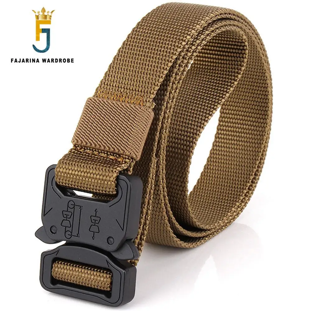 

FAJARINA Military Fans Nylon Armed Belts Men Outdoor Combat Training Tactical Multi-function Drop Down Belt 2.5cm Width CBFJ0060