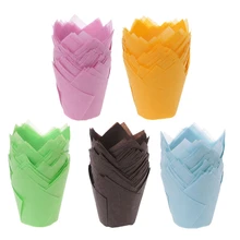 VFGTERTE 50 шт./лот Твердые обертки вкладыши чашки для маффинов, в форме тюльпана случае бумага для выпечки кекс дома Кухня Формы для выпечки торта инструменты